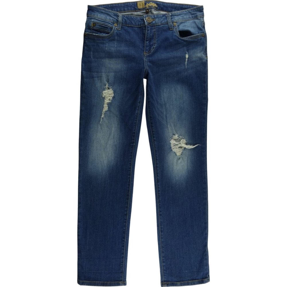KUT From The Kloth Straight Jeans Women's 8 Stretch Mid Rise A870